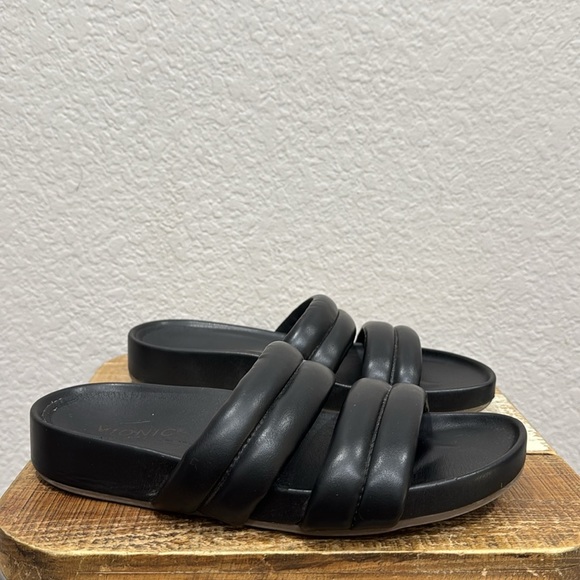 Vionic Mayla Blavk Dlide Sandals Size 8 - Picture 2 of 7